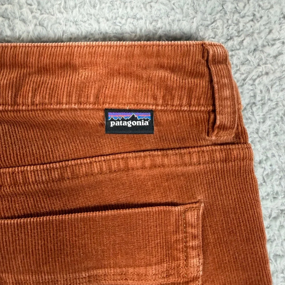 Patagonia Womens Organic Cotton Corduroy Pant Burnt Orange 28 Short Straight Leg - Picture 5 of 10